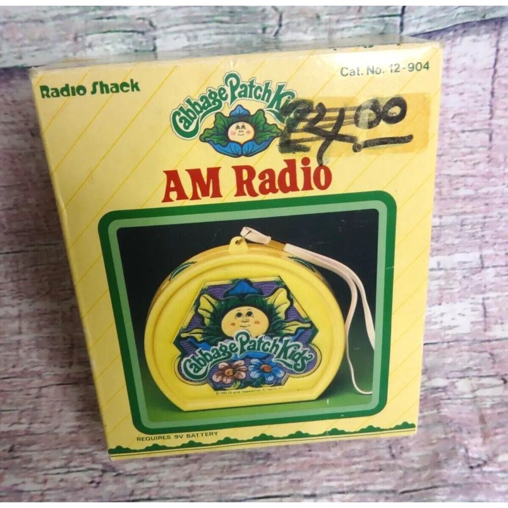 1985 CABBAGE PATCH KIDS AM Radio Shack Radio, New In Box, Model 12-904